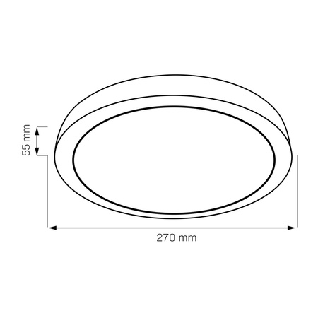 Plafon LED Oprawa Sufitowa 12W 1400lm 4000K Neutralna 120° Biała Brązowy IP44 Janusz Sanico Goldlux
