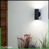 Kinkiet Ogrodowy Lampa Ścienna Elewacyjna góra dół LED GU10 IP44 ZINNIA Czarny LUMILED