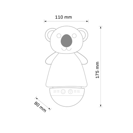 Lampka Dekoracyjna LED Bateryjna Biała Różowa Koala Sanico Goldlux