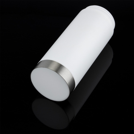 Lampa Ogrodowa Zewnętrzna E27 SREBRNY SŁUPEK 65cm z Gniazdem 230V