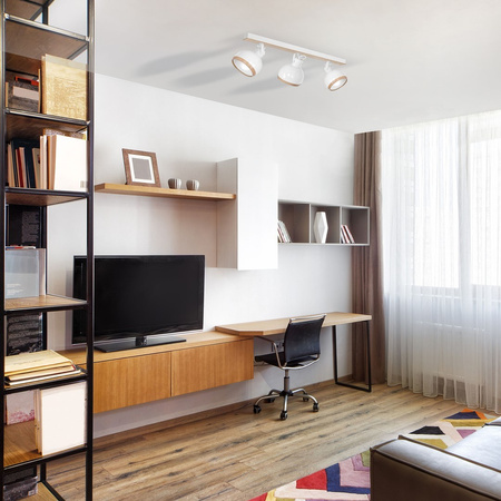 Lampa Sufitowa OVAL Biała 3xE27 Listwa Milagro