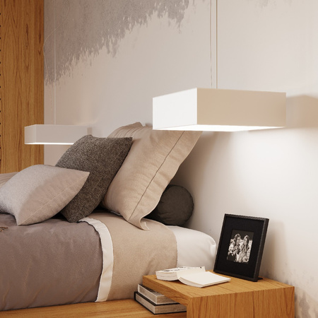 Lampa Sufitowa Plafon 3x E27 Kwadratowa Biała Minimalistyczna Horus Sollux