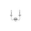Kinkiet Ścienny Lampa Natynkowa 2x E14 Chrom Klasyczna HAMPTON 8155 Nowodvorski