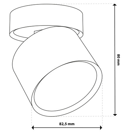 Oprawa HALOGENOWA Natynkowa NUBIO Tuba Gx53 LED Spot Kinkiet Sufitowa Walec LUMILED