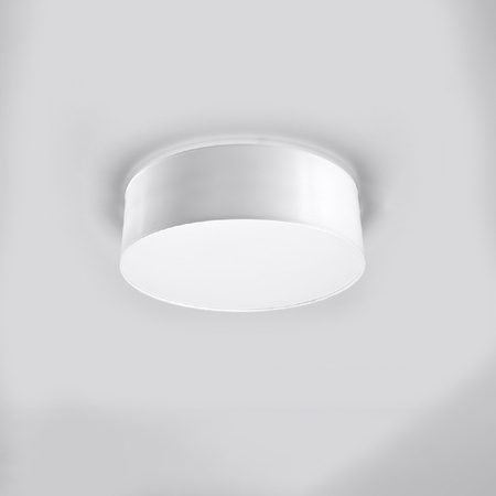 Lampa Sufitowa Plafon E27 Okrągła Biała Minimalistyczna Arena Sollux