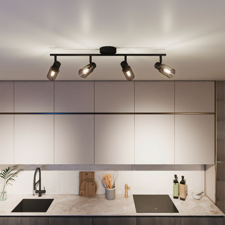 Lampa Sufitowa Reflektor 4x E14 Czarna Palms Philips