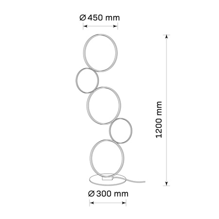 Lampa Podłogowa LED 30W 3600lm 4000K Neutralna Czarna Flamenco Sanico Goldlux