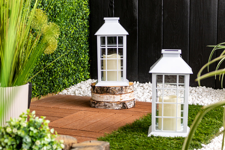 Lampa Solarna Ogrodowa LED Wisząca Latarenka Biała 27cm