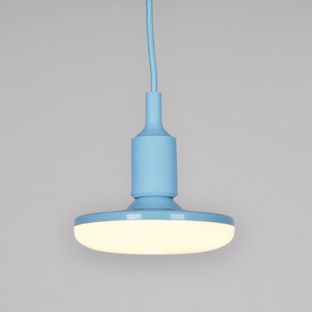 LAMPA wisząca, SUFITOWA KIKI 1xE27 10W BŁĘKIT 3000K GOLDLUX (Polux)