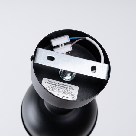 Lampa Ścienna Oprawa Natynkowa Reflektor E27 Ruchoma Geometryczna Czarna Industrialna Elba Sollux