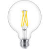 Żarówka LED E27 kula G93 5.9W = 60W 806lm 2200-2700K Ciepła CRI90 FILAMENT Ściemnialna WarmGlow Philips
