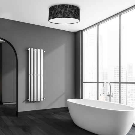 Plafon LED Lampa Sufitowa SATINO Srebrna 2xE27 Ø40cm Milagro