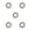 5x Oprawa Podtynkowa Wpuszczana LED GU10 Stała Aluminiowa Okrągła Nikiel Peridot Philips