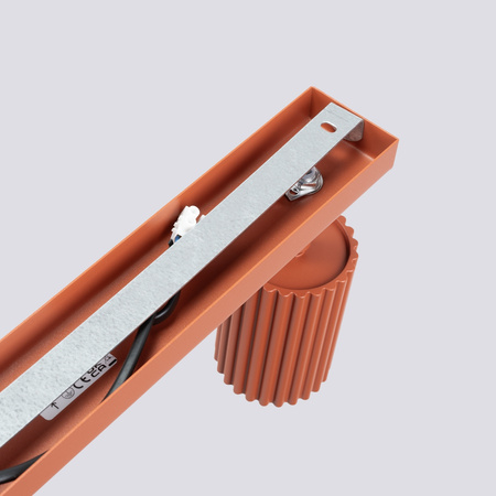 Lampa Sufitowa Reflektor Tuba Spot 4x GU10 Ochra Czerwona Karbon Deep Space SL.1641 Sollux