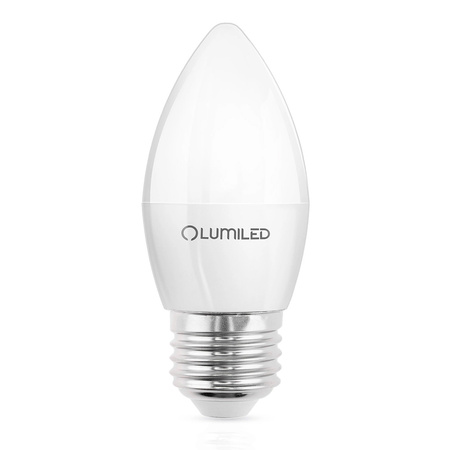 6x Żarówka LED E27 Świeczka B35 8W = 65W 880lm 6500K Zimna 180° LUMILED