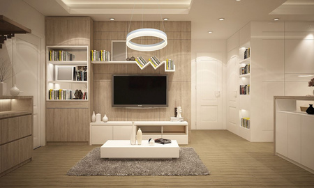 Lampa wisząca RING 24W biały okrąg LED IP20 Metal i akryl styl nowoczesny Milagro