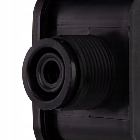 Puszka Instalacyjna Natynkowa Hermetyczna PG16 75x75x33mm Rozgałęźna z Dławikami Czarna PAWBOL