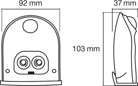 Lampa Ścienna Zewnętrzna LED Przenośna Nad Drzwi Bateryjny 0.95W 40lm 4000K IP54 Srebrny Z Czujnikiem Ruchu i Zmierzchu Door LED Ledvance