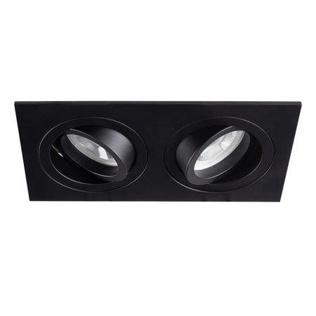 Oprawa sufitowa podtynkowa SEIDY 2x GU5.3 12AC/DC Czarna Kwadratowa Ruchoma KANLUX