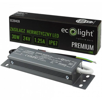 Zasilacz LED Hermetyczny IP67 30W 24V Premium Ecolight