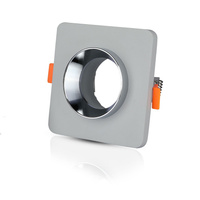 Oprawa Sufitowa Podtynkowa Oczko GU10 Kwadratowa Szara/Chrom VT-862 V-TAC - 5 Lat Gwarancji