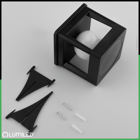 Lampa Solarna Ogrodowa LED Wbijana Zewnętrzna na Słupek Ogrodzeniowy Ogrodzenie Balustradę Taras 3000K KWADRUS LUMILED