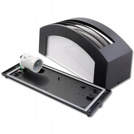 Kinkiet Ogrodowy Elewacyjny Lampa Zewnętrzna E27 Ciemnoszara IP54