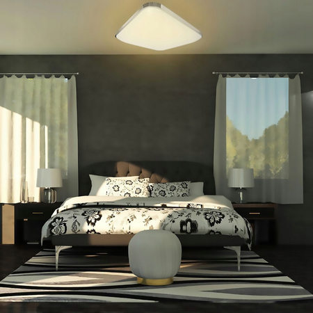 PLAFON LED lampa sufitowa Kwadratowa PARYS 36W 3000K-6500K 53cm + pilot