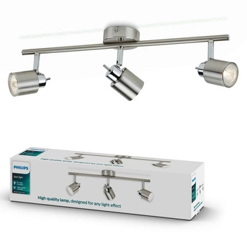 Lampa Sufitowa Reflektor Natynkowy 3x GU10 Nikiel Meranti Philips