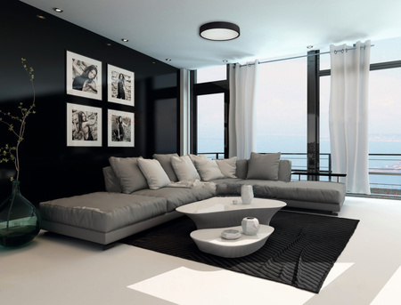 Plafon LED Lampa Sufitowa Natynkowa JASMIN 2x E27 Drewno Biały mat 37cm