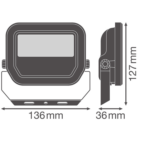 Naświetlacz LED Reflektor Zewnętrzny Lampa 10W 1200lm 4000K IP66 Czarny Floodlight Ledvance