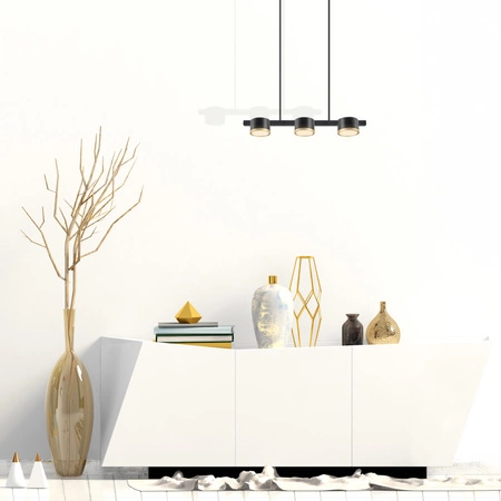 Lampa Sufitowa Wisząca Zwis 3x GX53 Czarna MIRELLA Sanico Goldlux