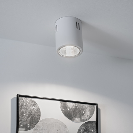 Oprawa Sufitowa Natynkowa Stała Okrągła APUS 10 Spot TUBA Biała E27