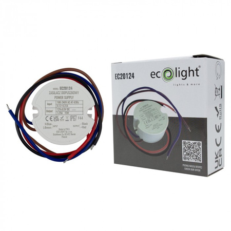 Zasilacz dopuszkowy FI60 do Taśm LED 15W 12V 1.25A Hermetyczny IP67 Ecolight