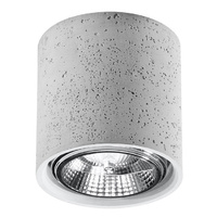 Lampa Sufitowa Oprawa Natynkowa SPOT TUBA GU10 Cylindryczna Szara Industrialna Cullo Sollux