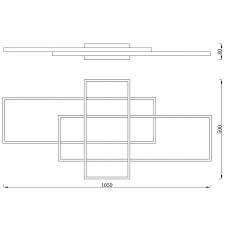 Lampa sufitowa geometryczna PLAFON LED żyrandol 130W 3000K-6500K biały + pilot