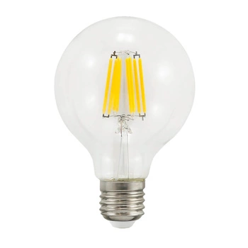 Żarówka LED E27 G80 7W = 60W 810lm 3000K Ciepła 360° Filament GOLDLUX (Polux)