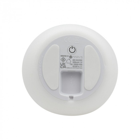 Lampka Nocna Dziecięca LED 1W 3000K Ciepła + Wielokolorowa RGB Akumulatorowa 1000mAh Biała MIKOŁAJ MARY'S