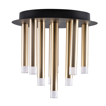 Lampa Sufitowa Oprawa Natynkowa 9x G9 Czarna Złota Glam Sanico Goldlux