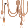 LAMPA Wisząca SUFITOWA ROPE PAJĄCZEK 5xE27 Czarno-beżowy GOLDLUX (Polux)