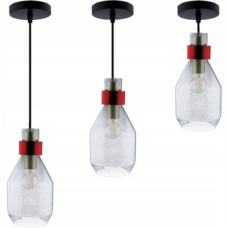 Lampa wisząca UMBRA ZWIS ciemne szkło do LED 1xE27 LUMILED