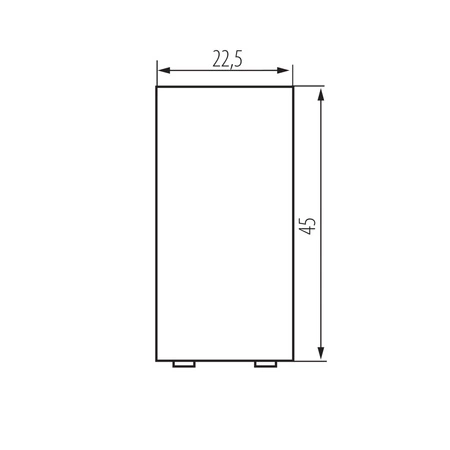 Łącznik Zwierny Krzyżowy 16A Prostokątny Biały BIURO Kanlux