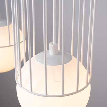 Lampa Sufitowa Wisząca Zwis 3x G9 Nieregularna Biała Nowoczesna Brina Sollux