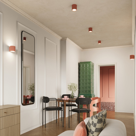 Oprawa Natynkowa GU10 Aluminiowa Brzoskwiniowa Aura Deep Space SL.1824 Sollux