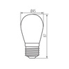 Żarówka LED ST45 E27 0.9W 20lm Czerwona Filament do Girlandy KANLUX