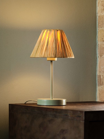 Lampa Stołowa Oprawa Biurkowa Stojąca Dekoracyjna E27 Brązowy Zielony USB-C Decor Ledvance