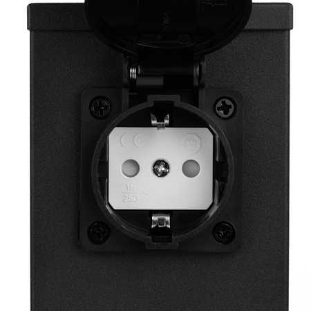 Słupek Ogrodowy IBERI Zewnętrzny Stojący 230V 22cm 2x Gniazdo Sieciowe LUMILED