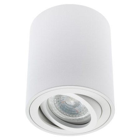 Oprawa Natynkowa Halogenowa Spot Tuba Ruchoma GU10 Okrągła Biała 84mm