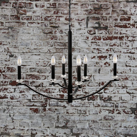 Lampa Wisząca Sufitowa Żyrandol HIMS 6xE14 120cm - GOLDLUX (Polux)