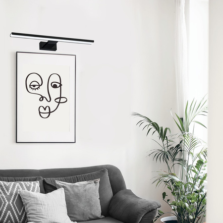 Lampa Ścienna Kinkiet PINTO Czarna 12W LED 50cm Milagro